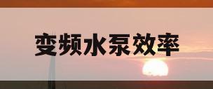 变频水泵效率(变频水泵运行频率范围)