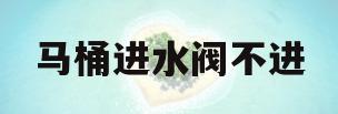 马桶进水阀不进(马桶进水阀不进水能修吗)