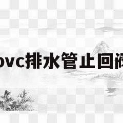 pvc排水管止回阀(pvc排水管止回阀结构)