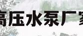高压水泵厂家(高压水泵厂家电话)